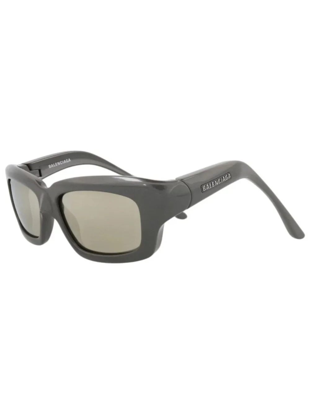 New Balenciaga Women's Sunglasses Square Rectangle Bio Injection Frame Mens Grey